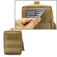 Dual-Compartment MOLLE Tactical Pouch with Customizable Patch Area